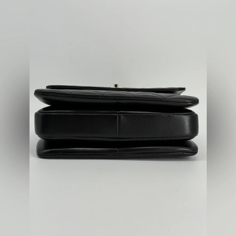 Chanel Trendy CC Small Black Lambskin Top Handle Shoulder Bag